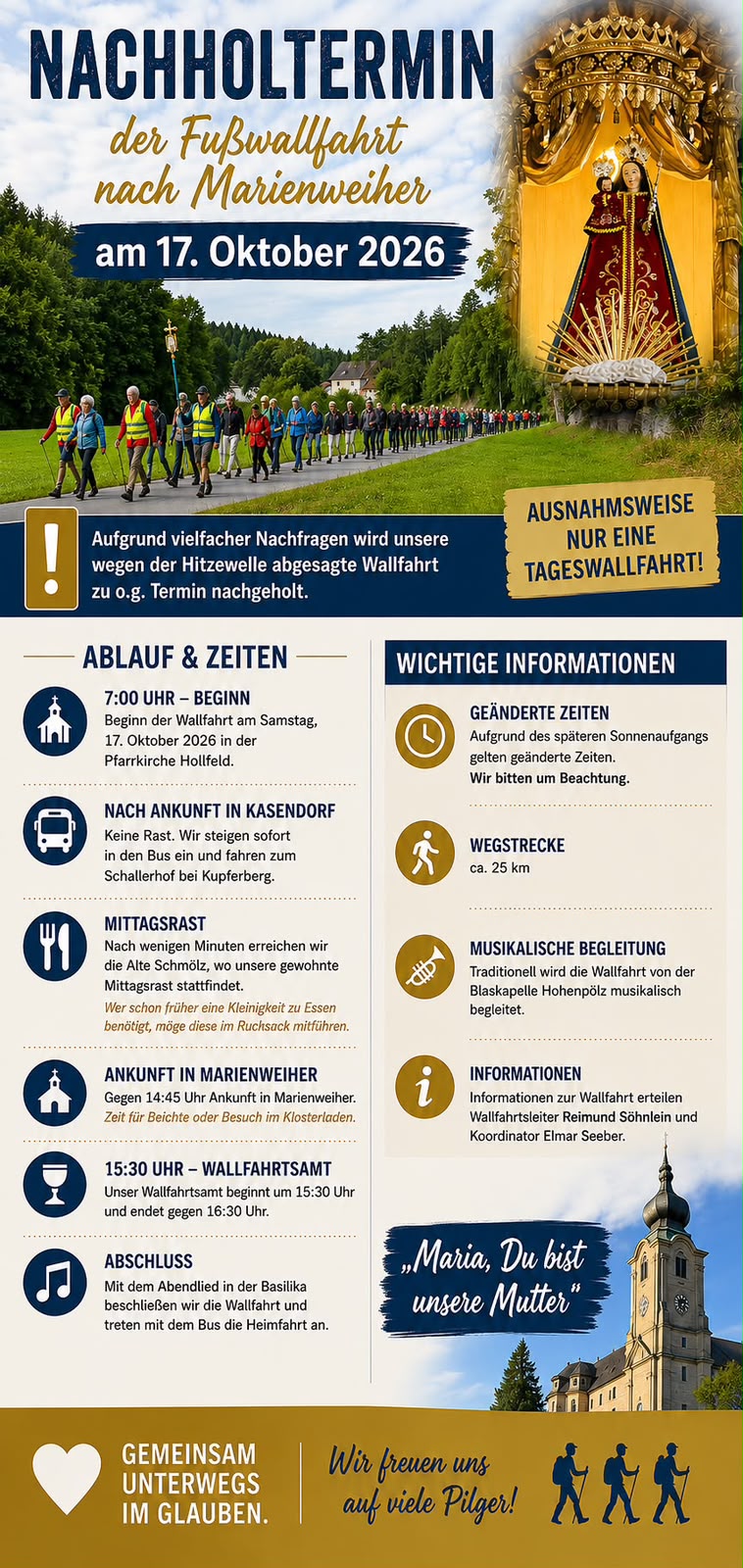Nachholtermin Wallfahrt 2026