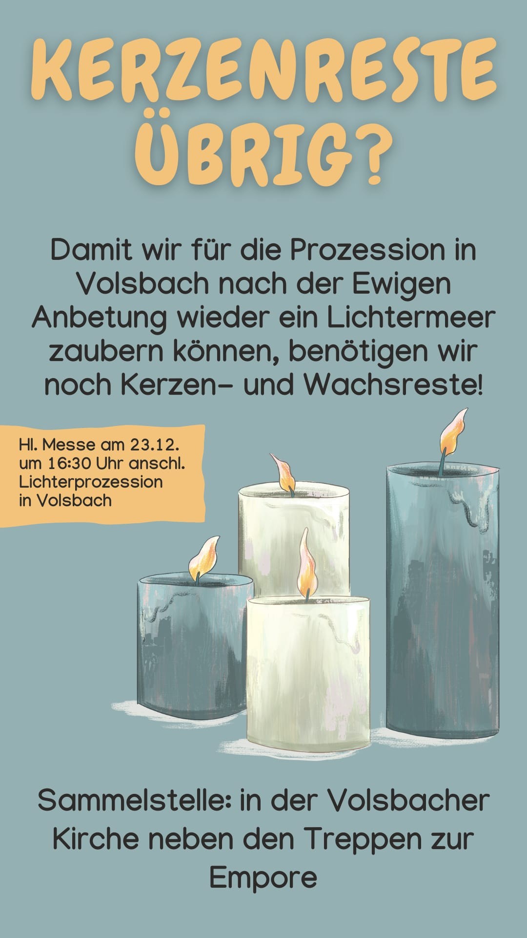Sammlung Kerzenreste